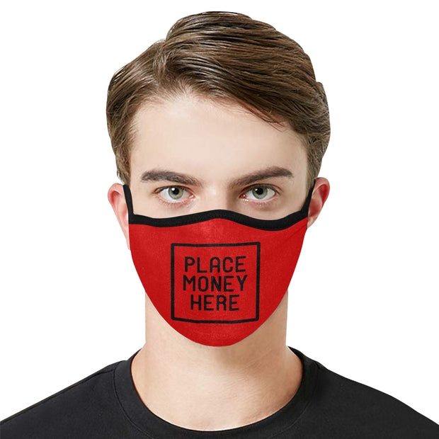 PMH Logo Face Mask Red (2 Carbon Filters Included) - Place Money Here