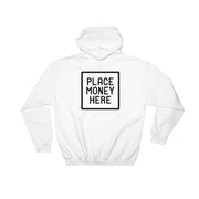 PMH White Brand Hoodie - Place Money Here