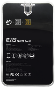 ClawMoneyHere Gold Bar Power Bank - Place Money Here