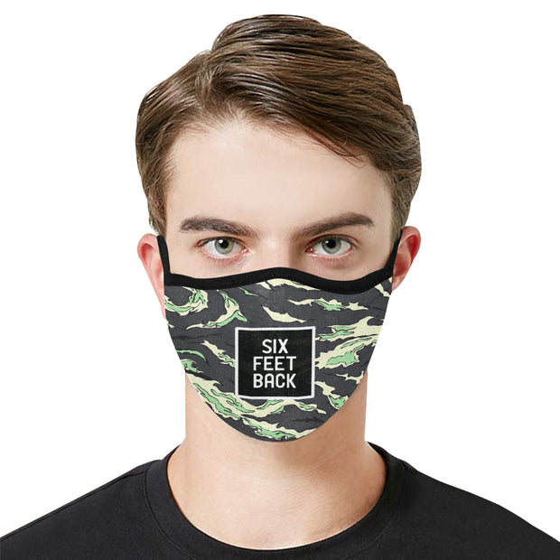 PMH Six Feet Back Face Mask Tiger Camo (2 Carbon Filters Included) - Place Money Here