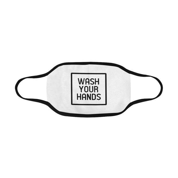 PMH Wash Your Hands Face Mask White (2 Carbon Filters Included) - Place Money Here