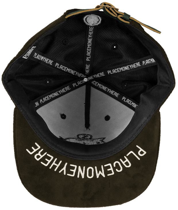 PMH SUEDE ARMY GREEN BANK CAP - Place Money Here