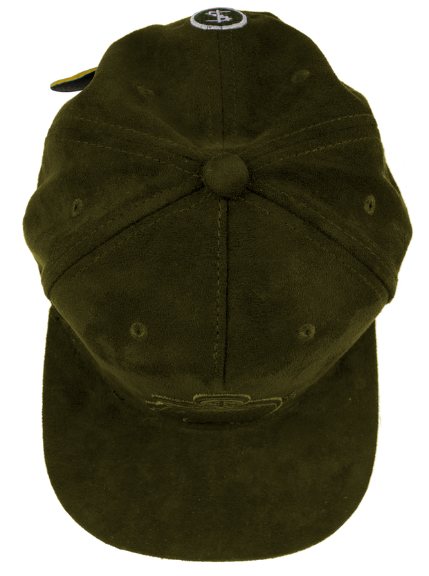 PMH SUEDE ARMY GREEN BANK CAP - Place Money Here